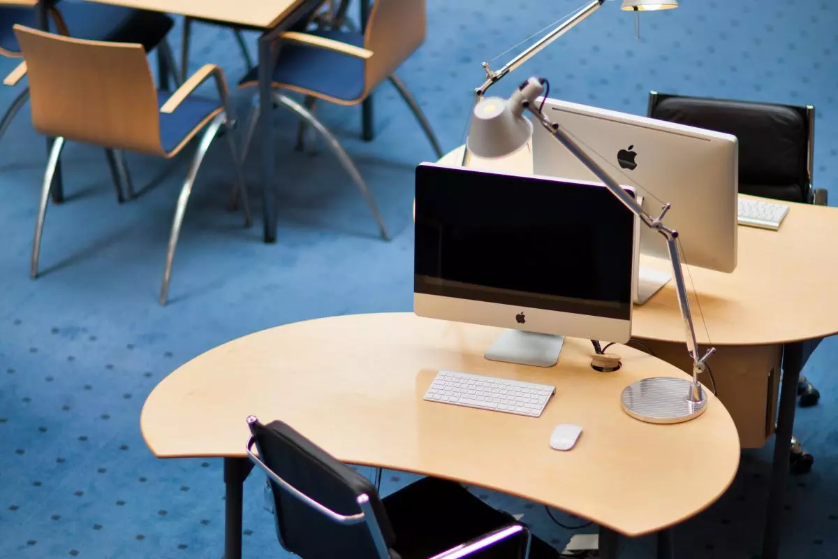 Student desks at Egrove Park